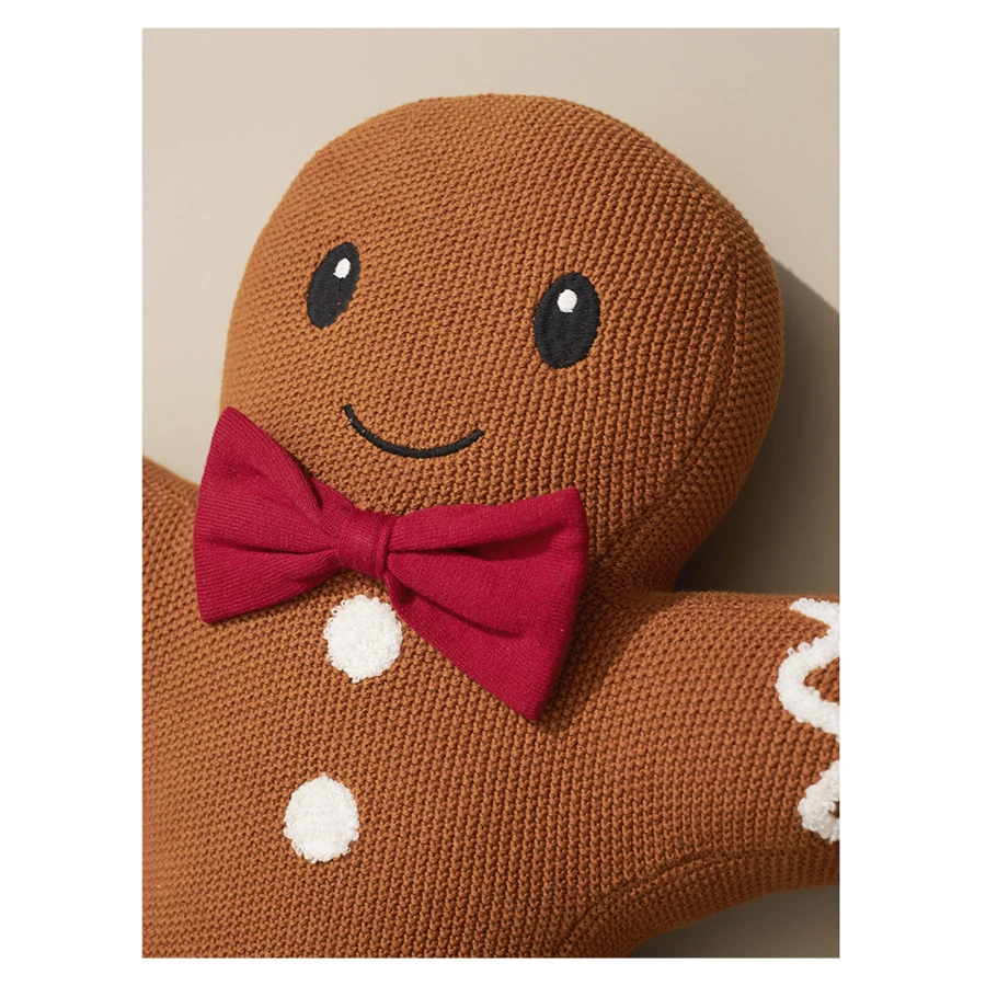 Подушка вязаная Tkano Classy gingerbread New Year Essential, 40х50 см, хлопок, полиэстер