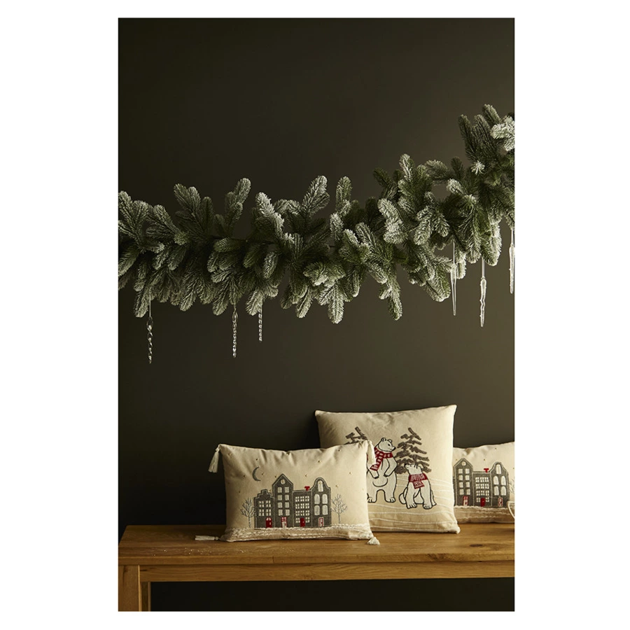 Подушка декоративная Tkano Festive bears New Year Essential, 45х45 см, хлопок, полиэстер