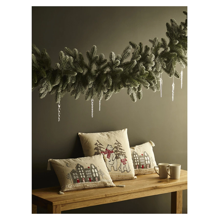 Подушка декоративная Tkano Festive bears New Year Essential, 45х45 см, хлопок, полиэстер