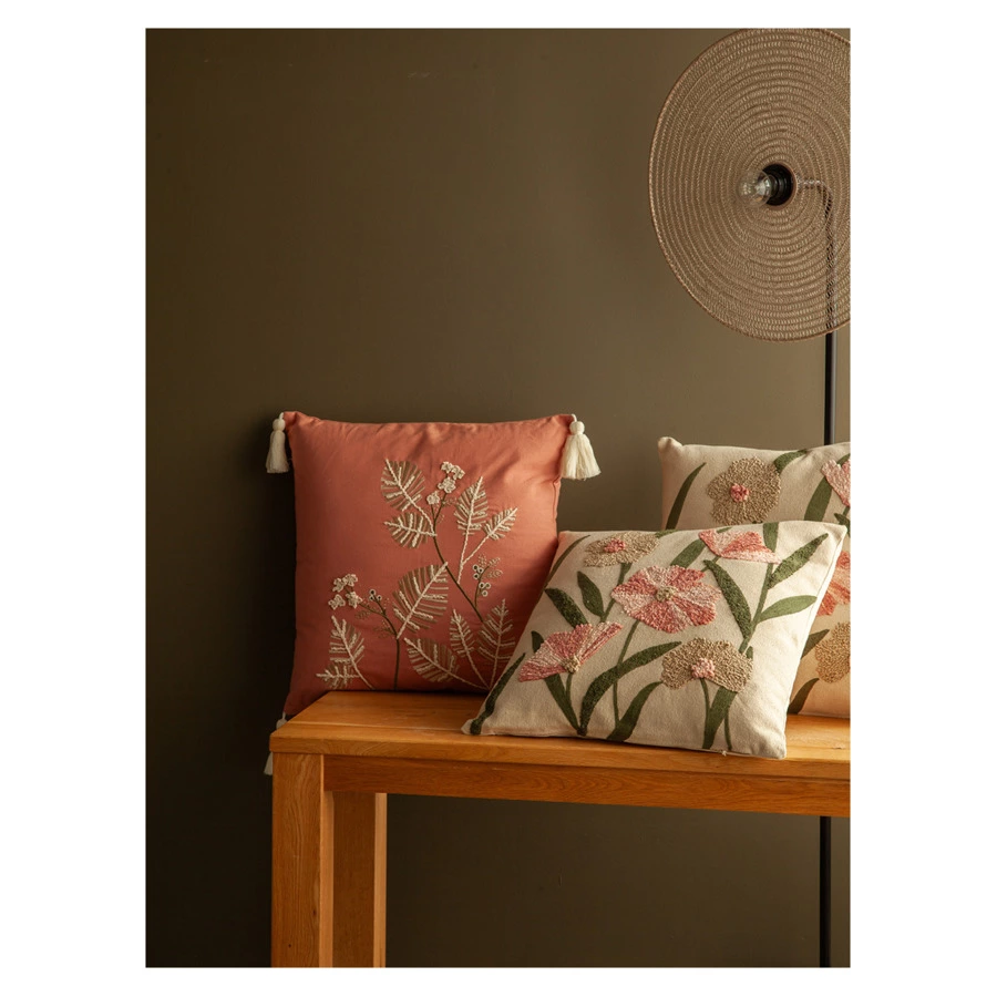 Подушка декоративная Tkano Garden revival Ethnic, 45х45 см, хлопок, полиэстер