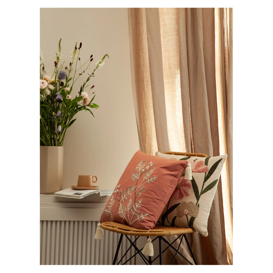 Подушка декоративная Tkano Garden revival Ethnic, 45х45 см, хлопок, полиэстер