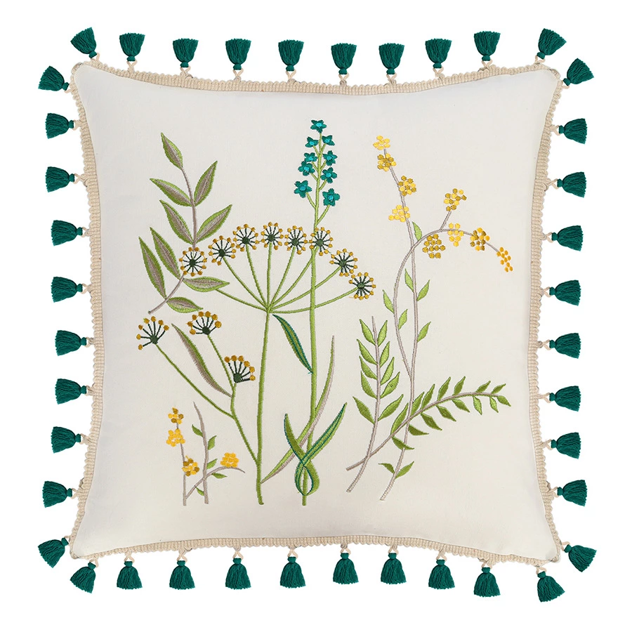 Подушка декоративная Tkano Meadow bloom Ethnic, 45х45 см, хлопок, полиэстер