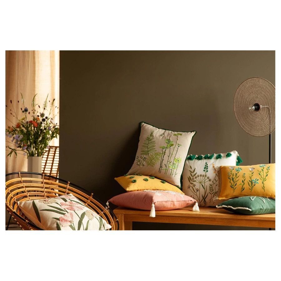 Подушка декоративная Tkano Meadow bloom Ethnic, 45х45 см, хлопок, полиэстер