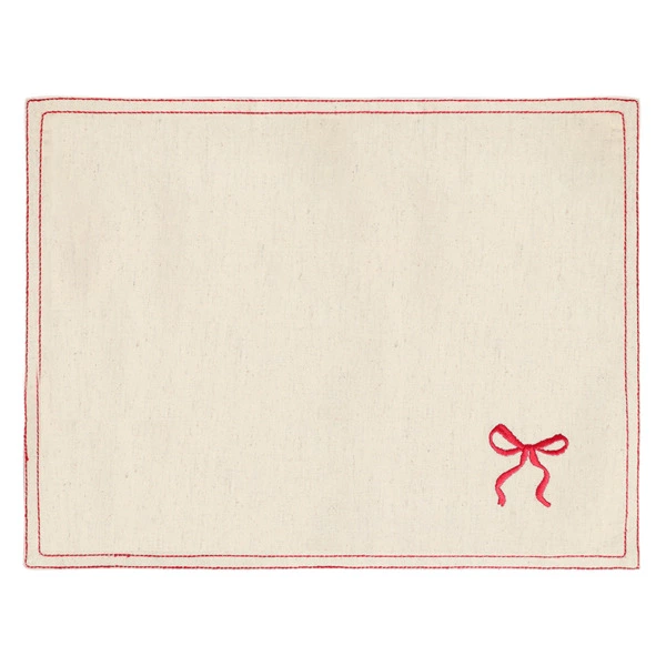 Салфетка под приборы Tkano Fancy Bows бежевого цвета Essential, 35х45 см, 90% хлопок, 10% лён