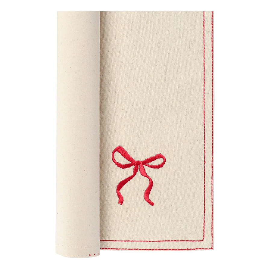 Салфетка под приборы Tkano Fancy Bows бежевого цвета Essential, 35х45 см, 90% хлопок, 10% лён
