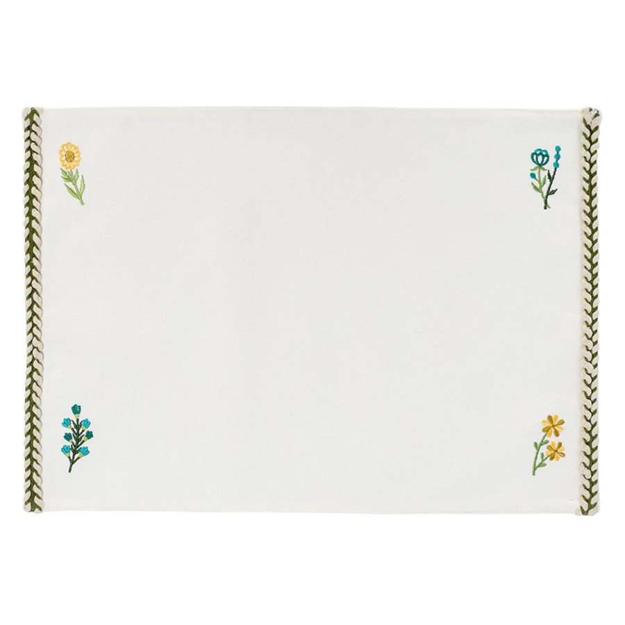 Салфетка под приборы Tkano Meadow bloom Ethnic, 33х48 см, 100% хлопок