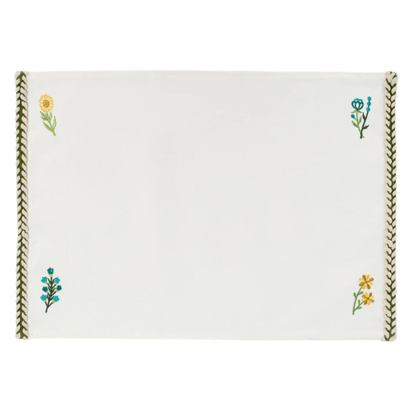 Салфетка под приборы Tkano Meadow bloom Ethnic, 33х48 см, 100% хлопок