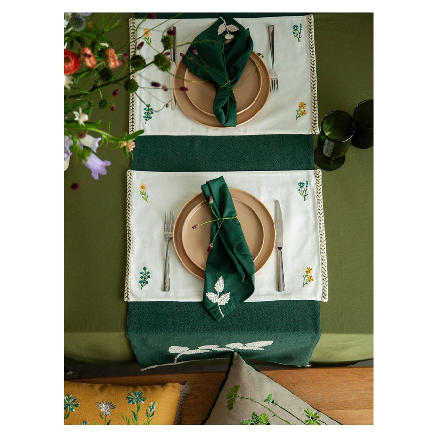 Салфетка под приборы Tkano Meadow bloom Ethnic, 33х48 см, 100% хлопок