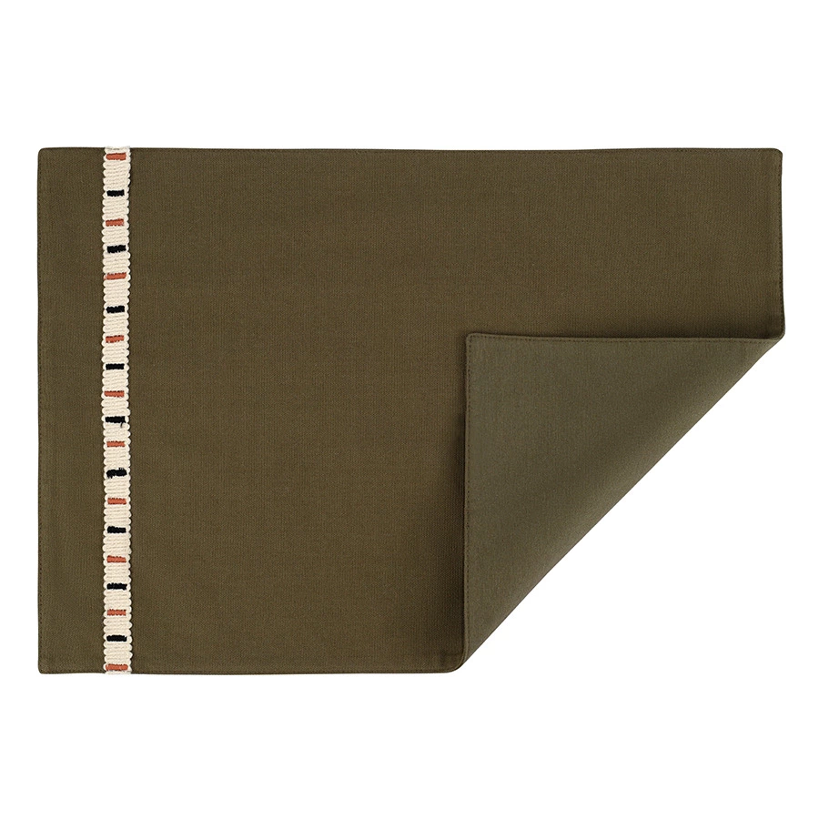 Салфетка под приборы Tkano Nomad grid Ethnic, 33х48 см, 100% хлопок