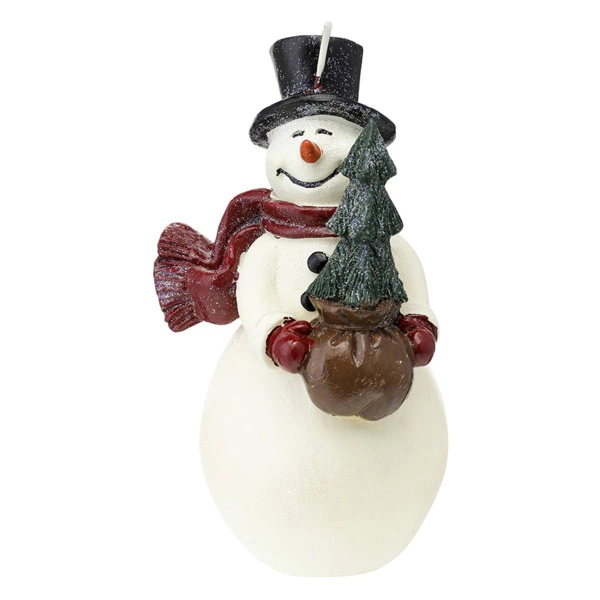 Свеча декоративная Tkano New Year Essential Festive snowman, 9,7х15 см