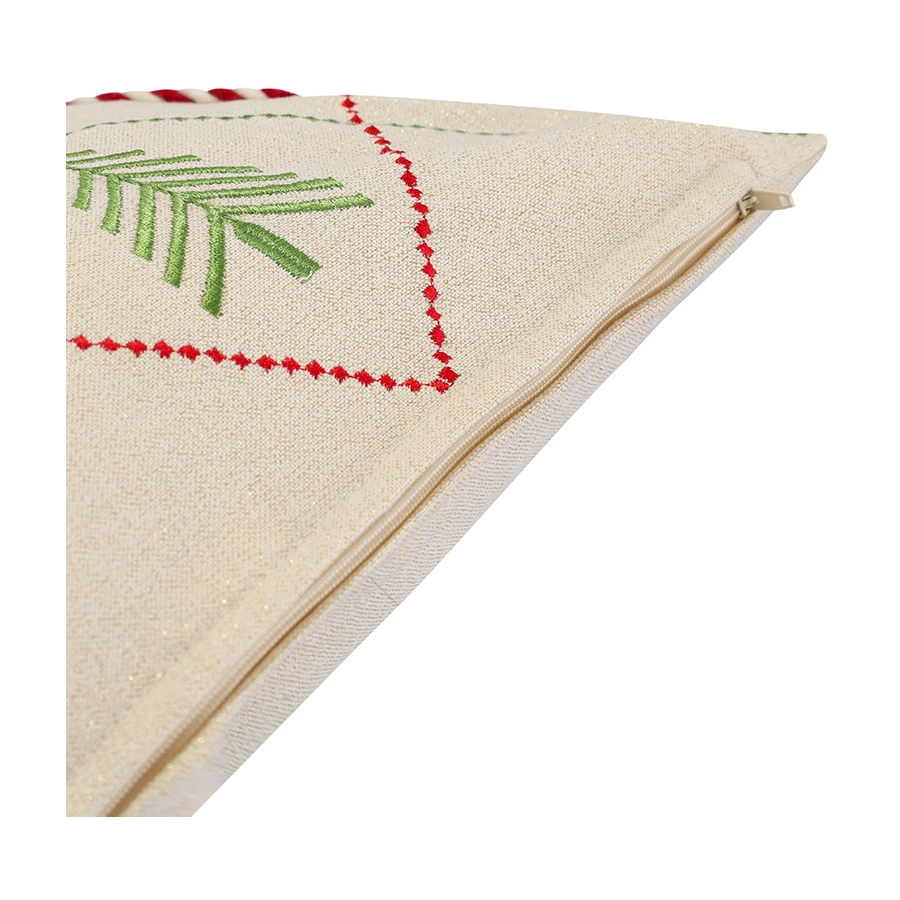 Чехол на подушку Tkano New Year Essential Christmas dreams, 45х45 см, 100% хлопок, люрекс, беж