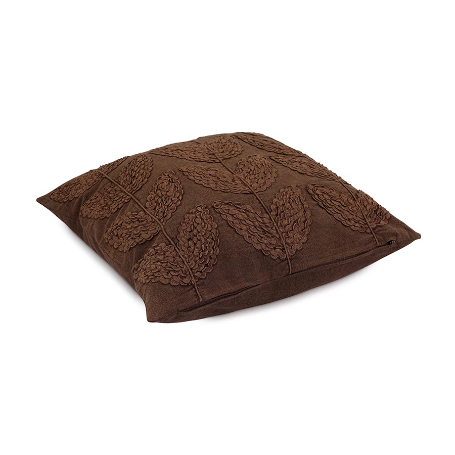 Чехол на подушку Tkano Essential Desert Leaf, 45х45см, 100% хлопок, коричневый