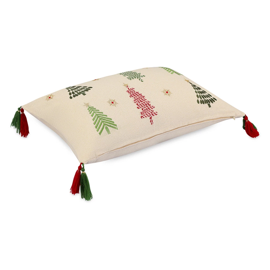 Чехол на подушку Tkano New Year Essential Frozen pines, 30х50см, 100% переработанный хлопок, люрекс