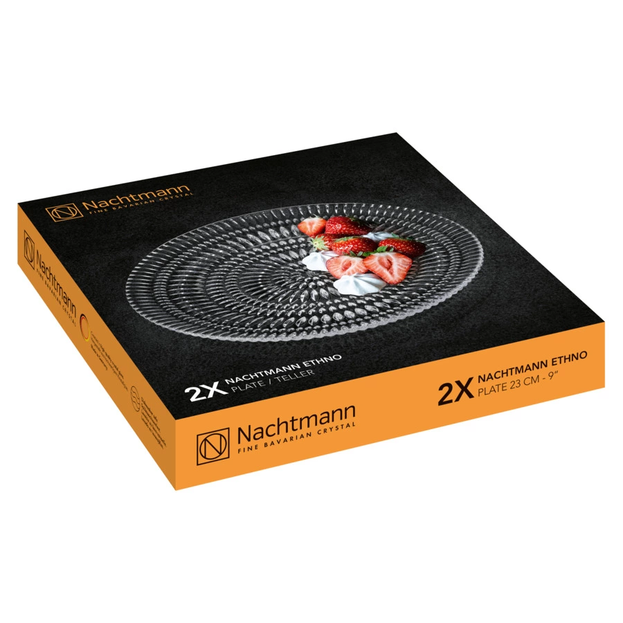 Набор тарелок Nachtmann ETHNO 23 см, 2 шт, стекло хрустальное, п/к