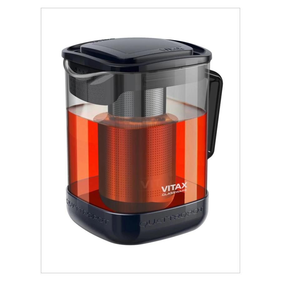 Чайник заварочный унииверсальный Vitax  Quattropot 4 в1 900 мл, боросиликатное стекло