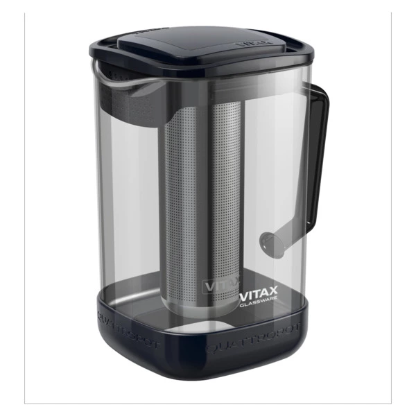 Чайник заварочный универсальный Vitax Quattropot 4 в1 1200 мл, боросиликатное стекло