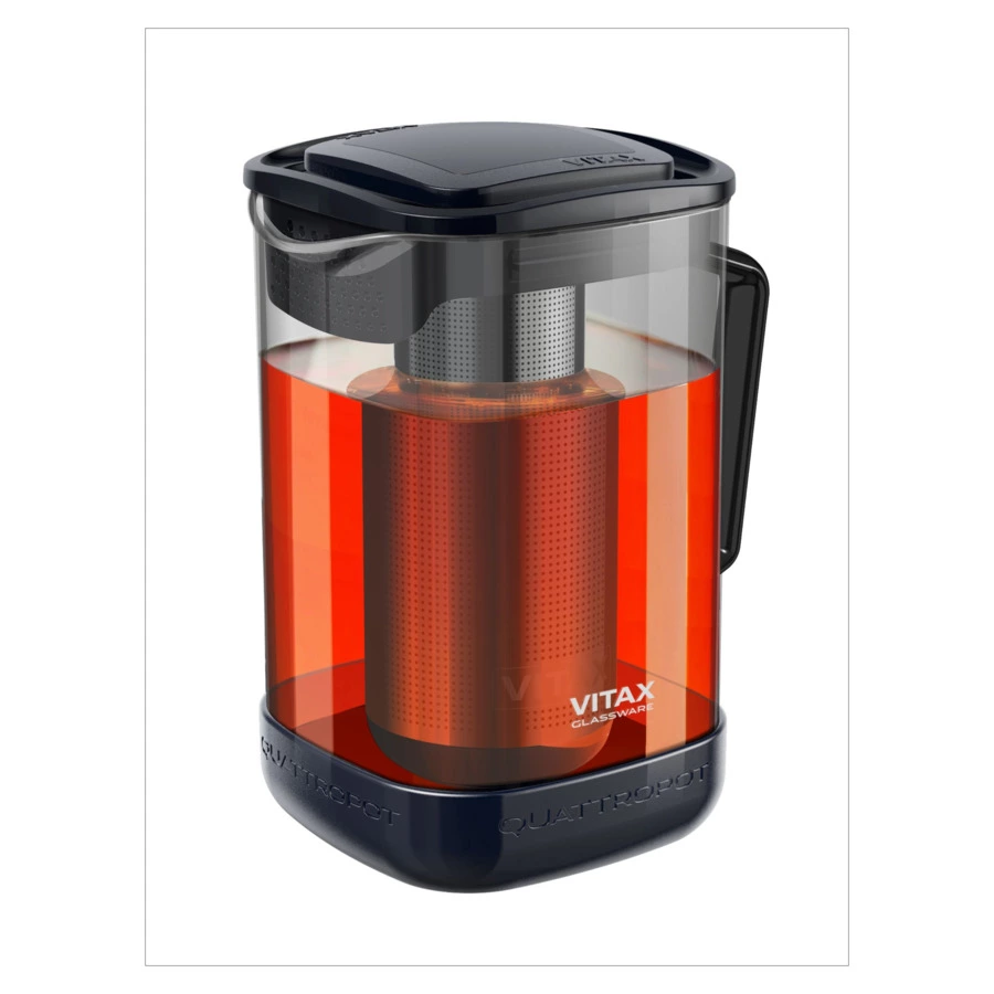 Чайник заварочный универсальный Vitax Quattropot 4 в1 1200 мл, боросиликатное стекло