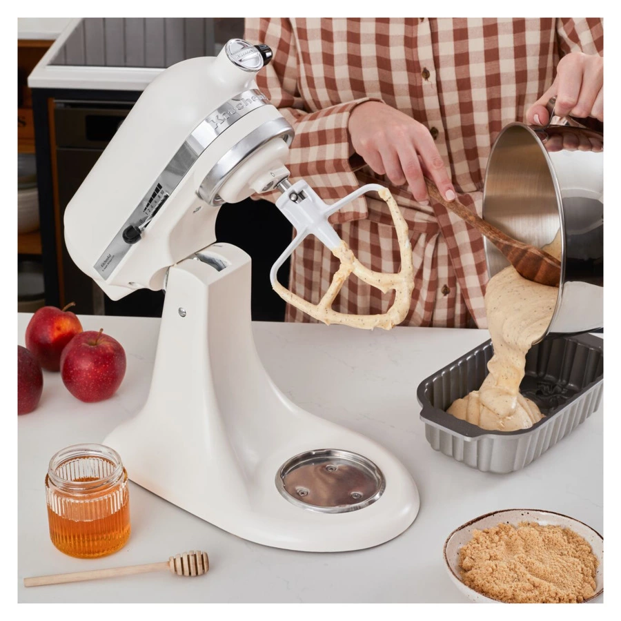 Миксер планетарный KitchenAid 4,3 л, 3 насадки, экран, 5KSM95PSEPL, фарфоровый белый