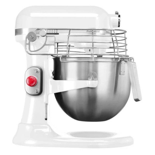 Миксер планетарный с подъемной чашей 6,9 л, KitchenAid Professional 5KSM7990XEWH, белый