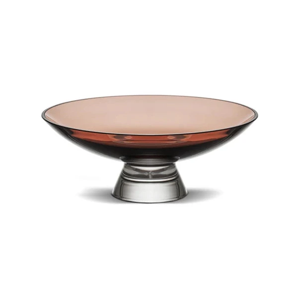 Чаша декоративная Nude Glass Силуэт 22 см, стекло хрустальное, карамельная