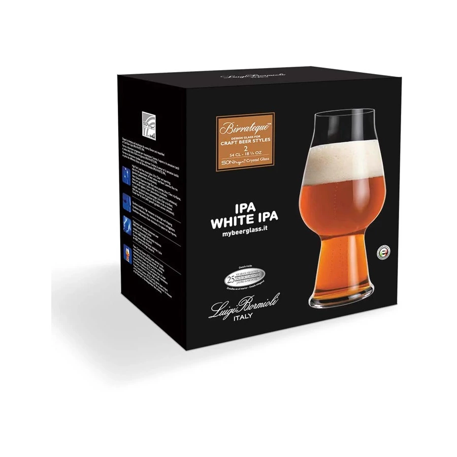 Набор бокалов для пива IPA Luigi Bormioli Биратек 540 мл, 2 шт, стекло, п/к