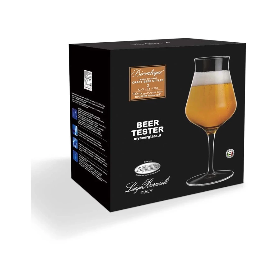 Набор бокалов для крафтового пива Luigi Bormioli Биратек 420 мл, 2 шт, стекло, п/к