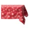 Скатерть прямоугольная Не в сервант Снежинки на красном 160х240 см, хлопок