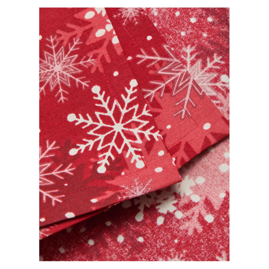 Набор салфеток однослойных Не в сервант Снежинки на красном 40х50 см, 2 шт, хлопок