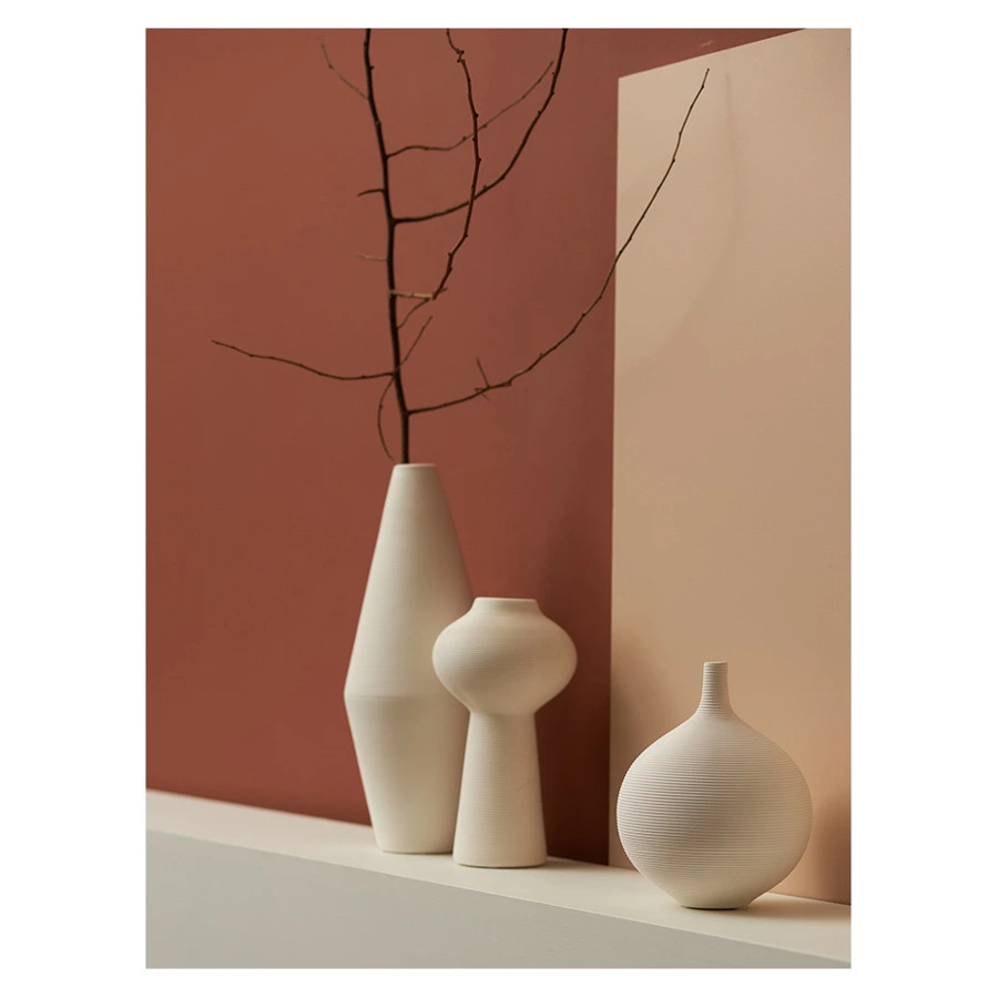 Ваза для цветов Bergenson Bjorn Artemida, 23 см, фарфор, белая