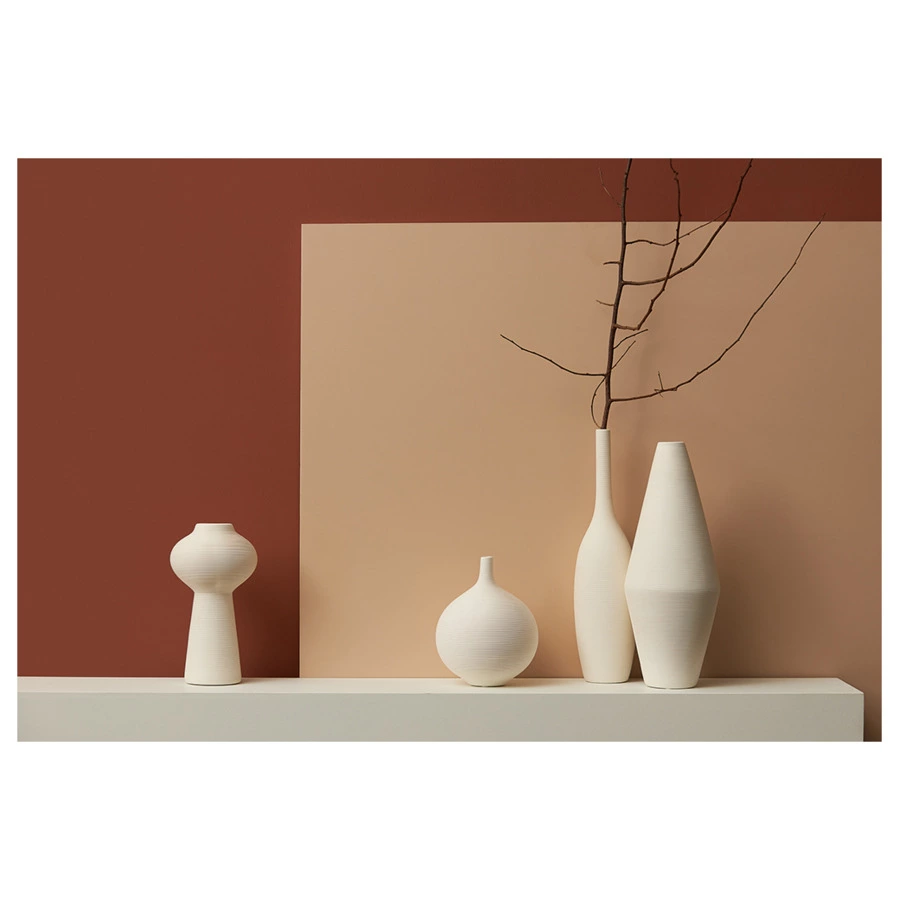 Ваза для цветов Bergenson Bjorn Artemida, 23 см, фарфор, белая