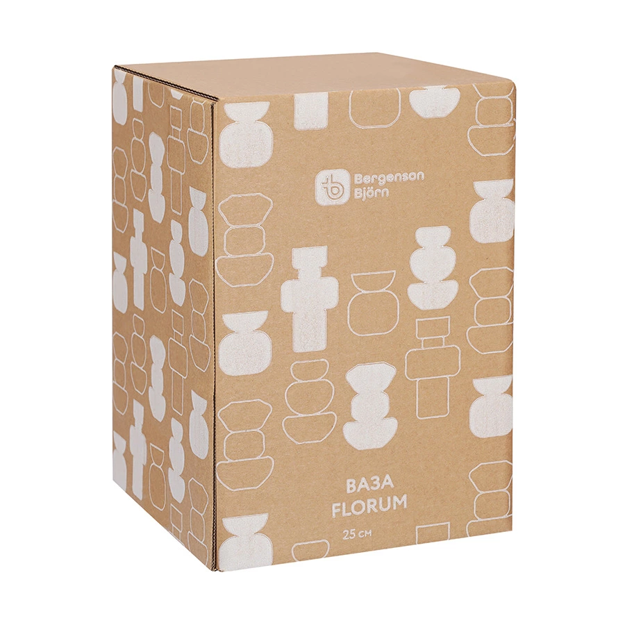 Ваза для цветов Bergenson Bjorn Florum, 25 см, стекло, изумрудная