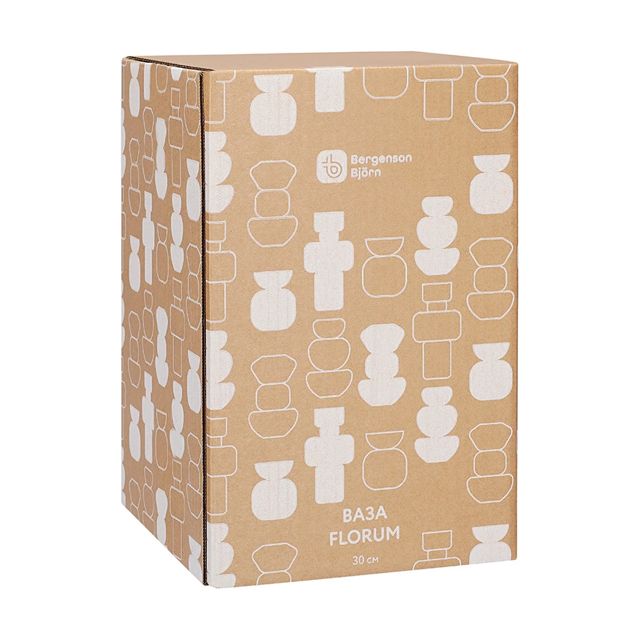 Ваза для цветов Bergenson Bjorn Florum, 30 см, стекло, изумрудная