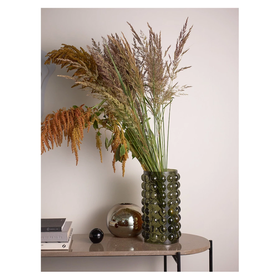 Ваза для цветов Bergenson Bjorn Molecule, 28 см, стекло, морские водоросли