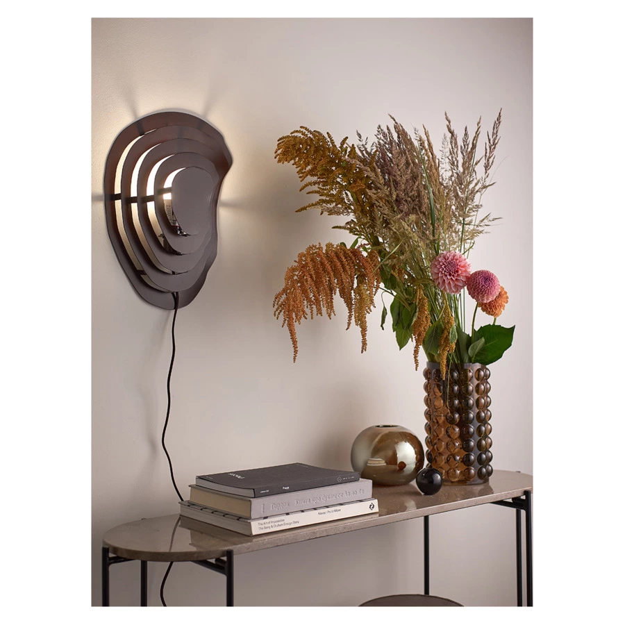 Ваза для цветов Bergenson Bjorn Molecule, 28 см, стекло, сепия