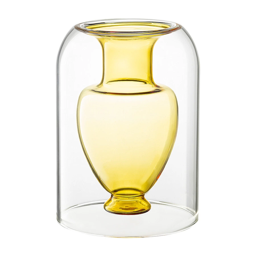 Ваза для цветов Bergenson Bjorn Muse, 16 см, стекло, янтарная