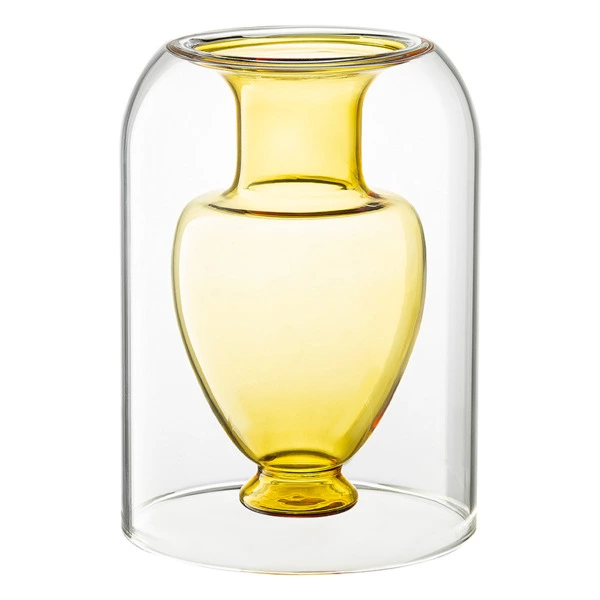 Ваза для цветов Bergenson Bjorn Muse, 16 см, стекло, янтарная