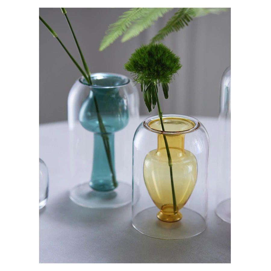 Ваза для цветов Bergenson Bjorn Muse, 16 см, стекло, янтарная