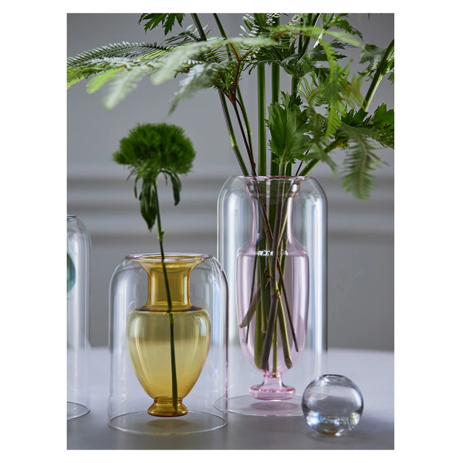 Ваза для цветов Bergenson Bjorn Muse, 16 см, стекло, янтарная