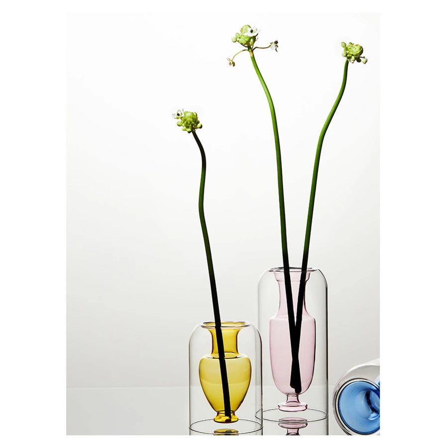 Ваза для цветов Bergenson Bjorn Muse, 16 см, стекло, янтарная