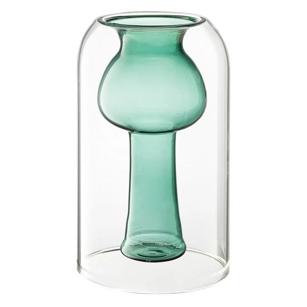 Ваза для цветов Bergenson Bjorn Muse, 20 см, стекло, бирюзовая