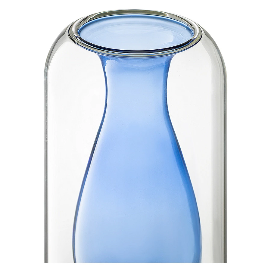 Ваза для цветов Bergenson Bjorn Muse, 22 см, стекло, индиго