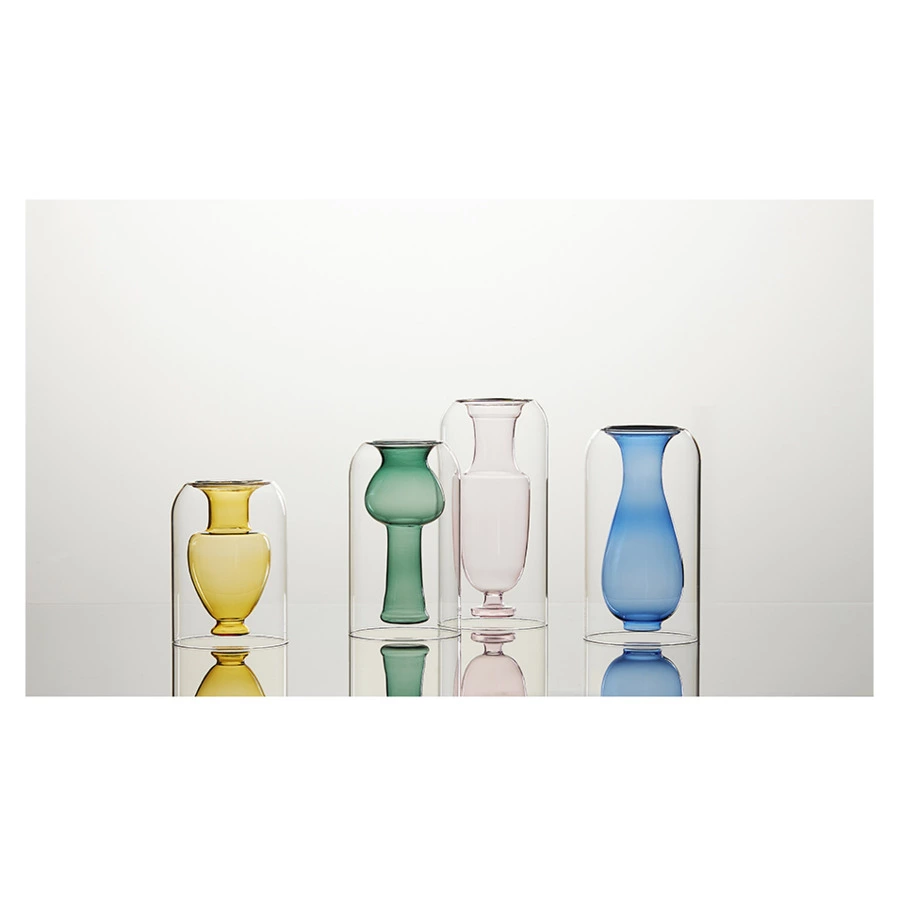 Ваза для цветов Bergenson Bjorn Muse, 22 см, стекло, индиго