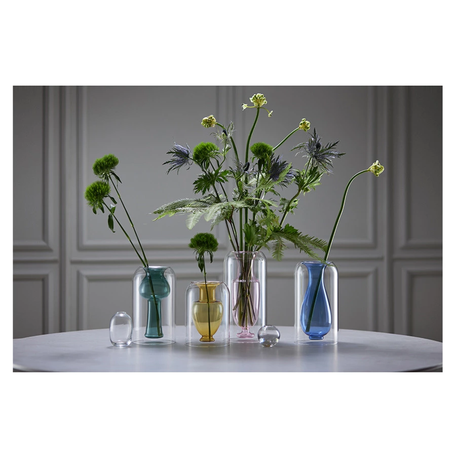 Ваза для цветов Bergenson Bjorn Muse, 25 см, стекло, нежно-розовая