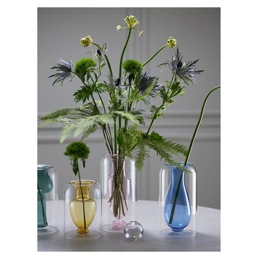 Ваза для цветов Bergenson Bjorn Muse, 25 см, стекло, нежно-розовая