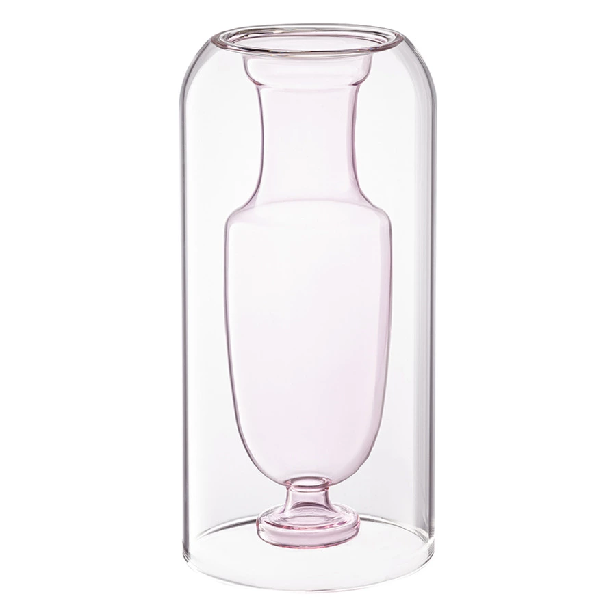 Ваза для цветов Bergenson Bjorn Muse, 25 см, стекло, нежно-розовая