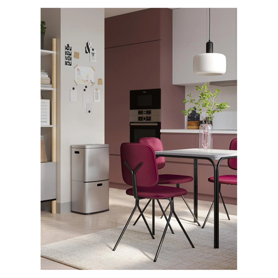 Ваза для цветов Bergenson Bjorn Muse, 25 см, стекло, нежно-розовая