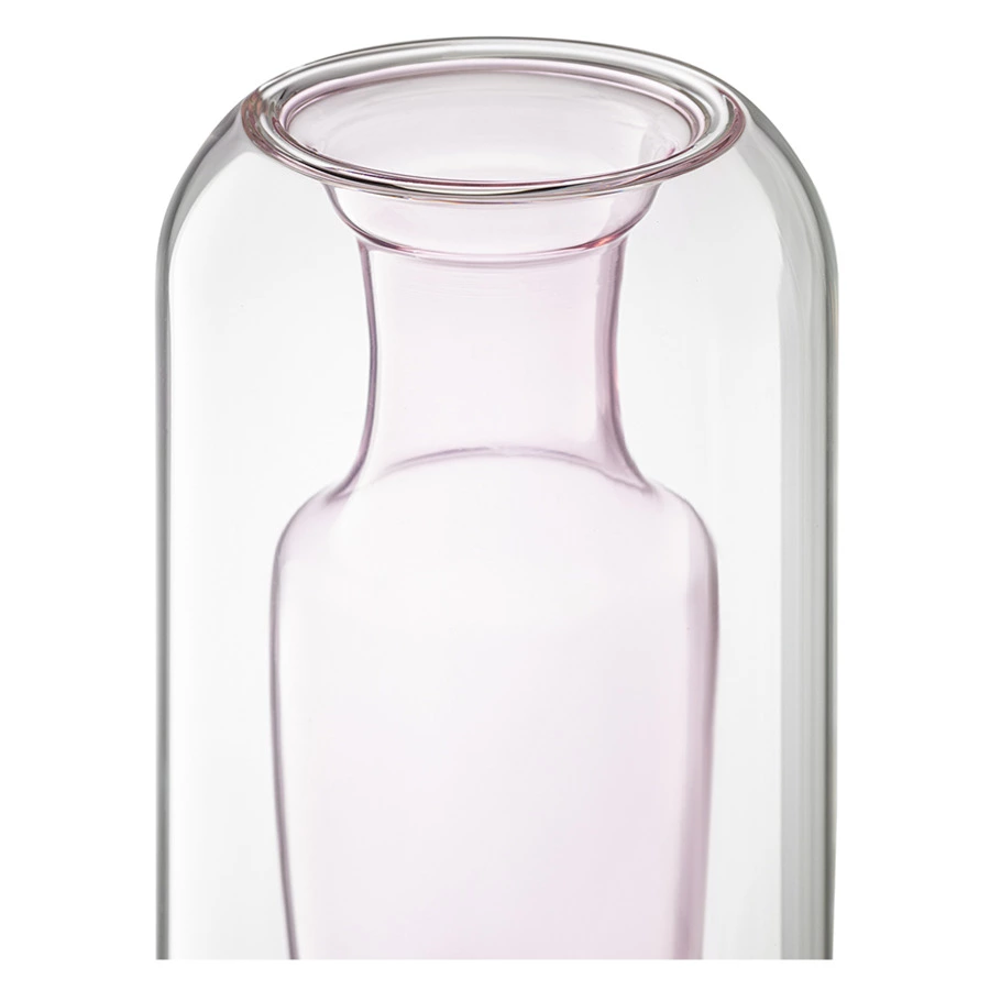 Ваза для цветов Bergenson Bjorn Muse, 25 см, стекло, нежно-розовая