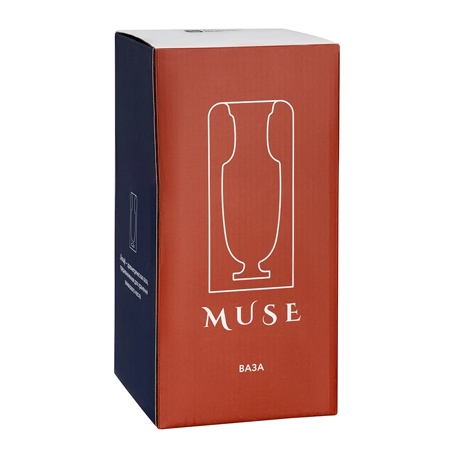 Ваза для цветов Bergenson Bjorn Muse, 25 см, стекло, нежно-розовая