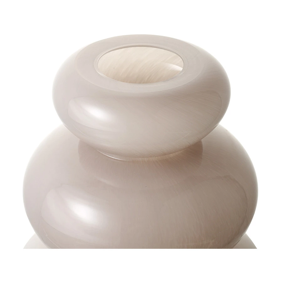 Ваза для цветов Bergenson Bjorn Riverstone, 20 см, стекло, жемчужно-серая