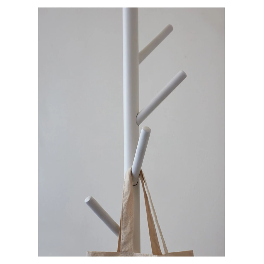Вешалка напольная Bergenson Bjorn Forsty, 173 см, белая, бук